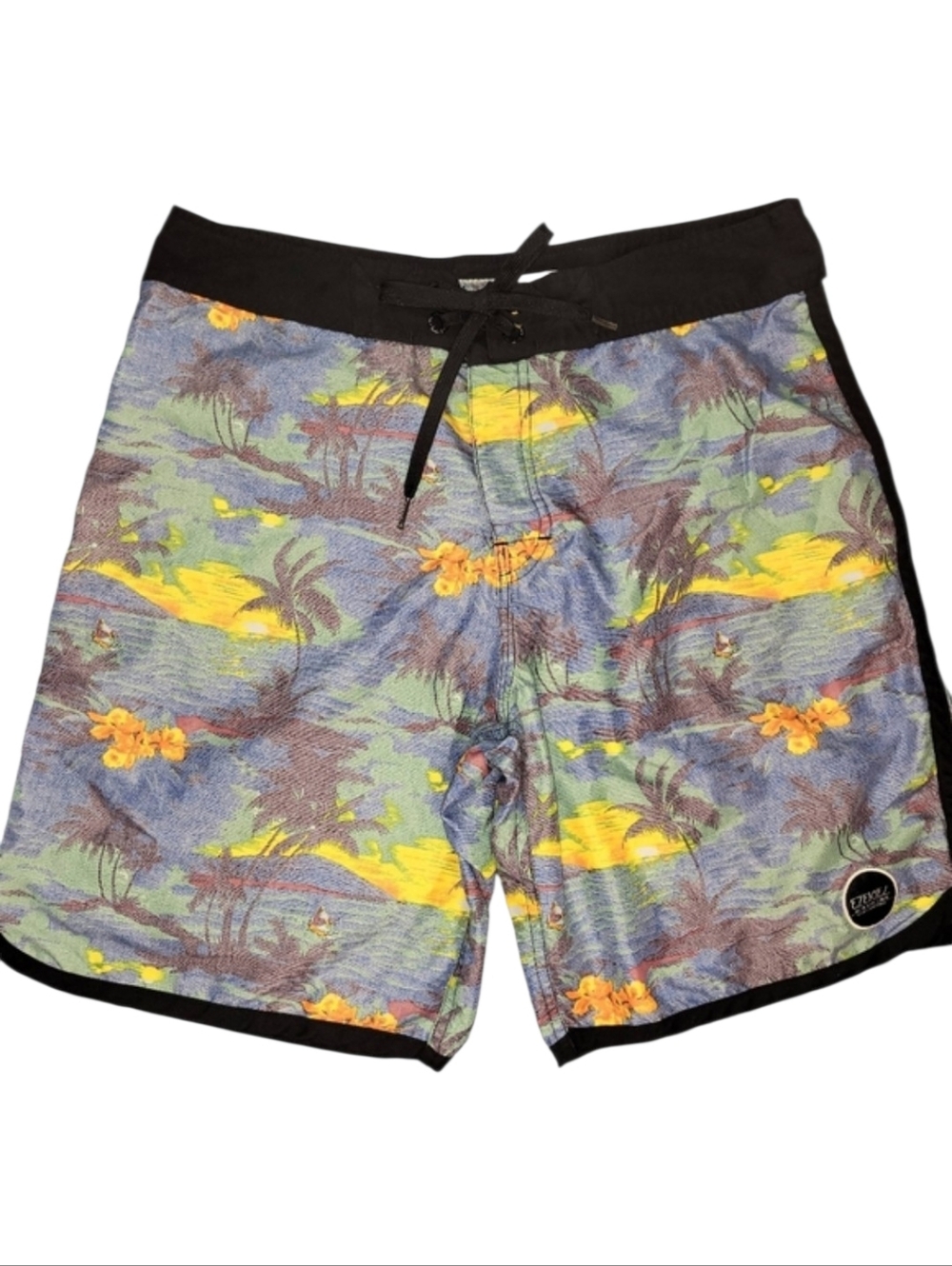 Ezekiel Men's Tropical Print Board Shorts/Swim Trunks (Unlined) Size 33